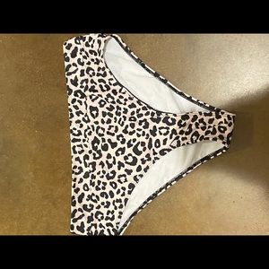 Women’s cheetah bikini bottoms. Size L